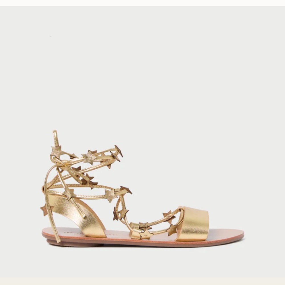 Loeffler Randall Starla Gold Wrap leather sandal size 10 - Picture 2 of 5